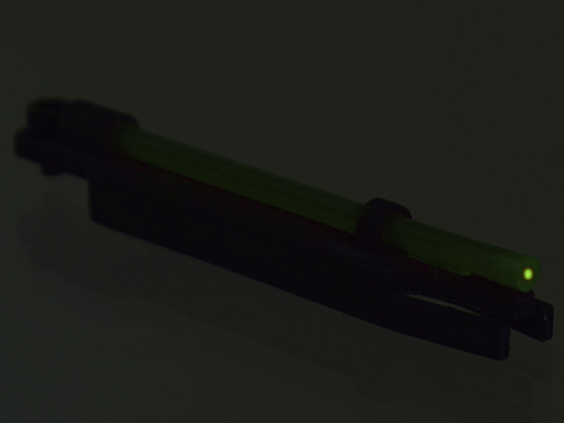 Мушка оптоволоконная+тритиевая 2в1 для дневной + ночной охоты RGL для ИЖ-27, МР-153, 155, 156, ТОЗ-34 и прочих с прицельной планкой шириной 6-8мм Зеленая
