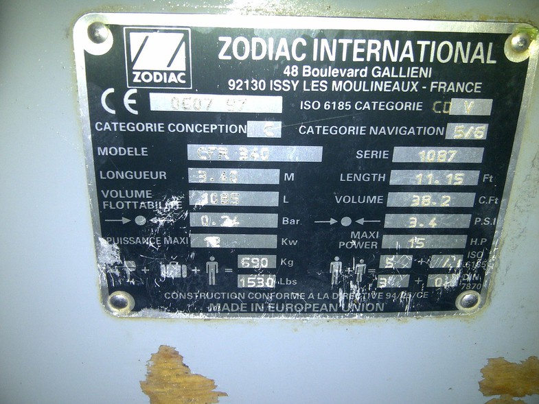  ZODIAC International CFR-340