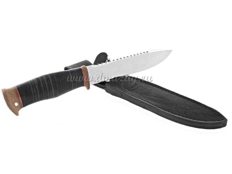 Нож Fox-3 РР240 с рукояткой из кожи