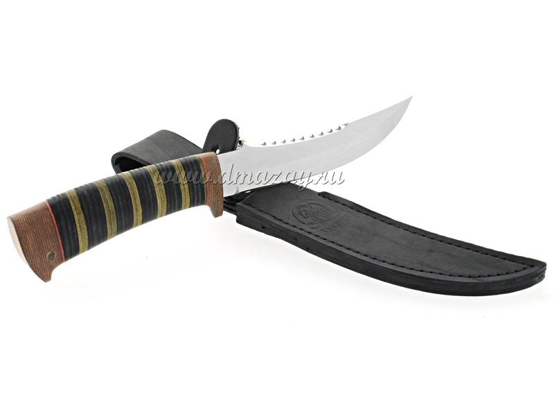 Нож Рыбацкий-1 РР207 с рукояткой из кожи