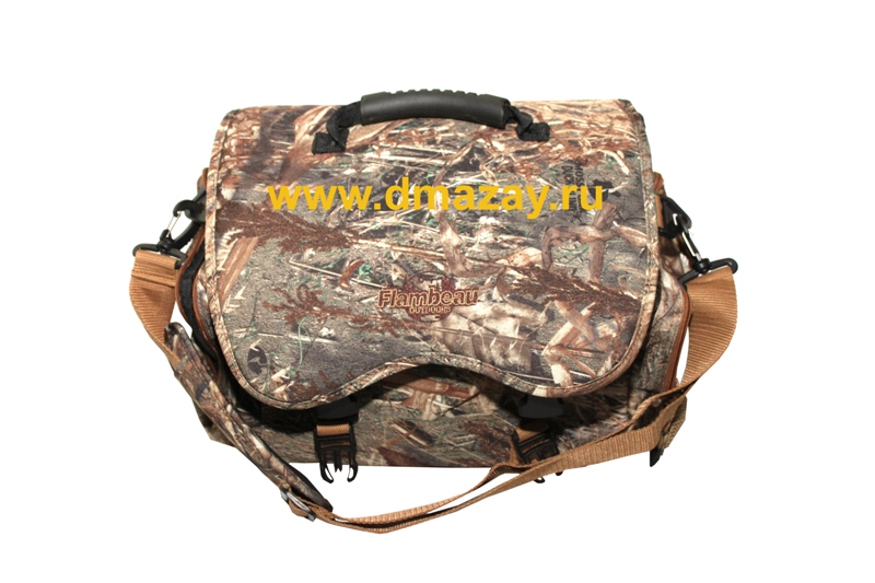 Охотничья наплечная плавающая сумка Flembeau Outdors Флембау 6005DB Duck Blind камуфлированная осенний лес, камыш, стерня