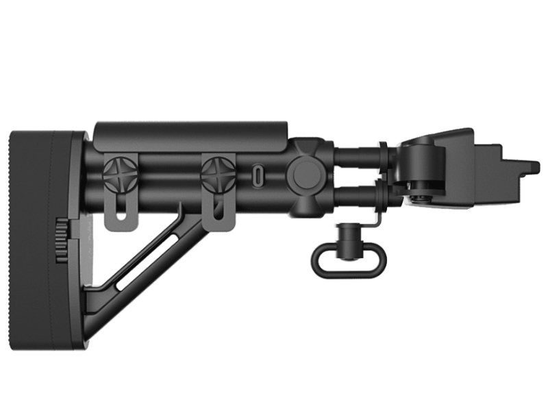 Приклад складной телескопический АК-74, Сайга, Вепрь с нескладными прикладами АСПАК 74.009.00