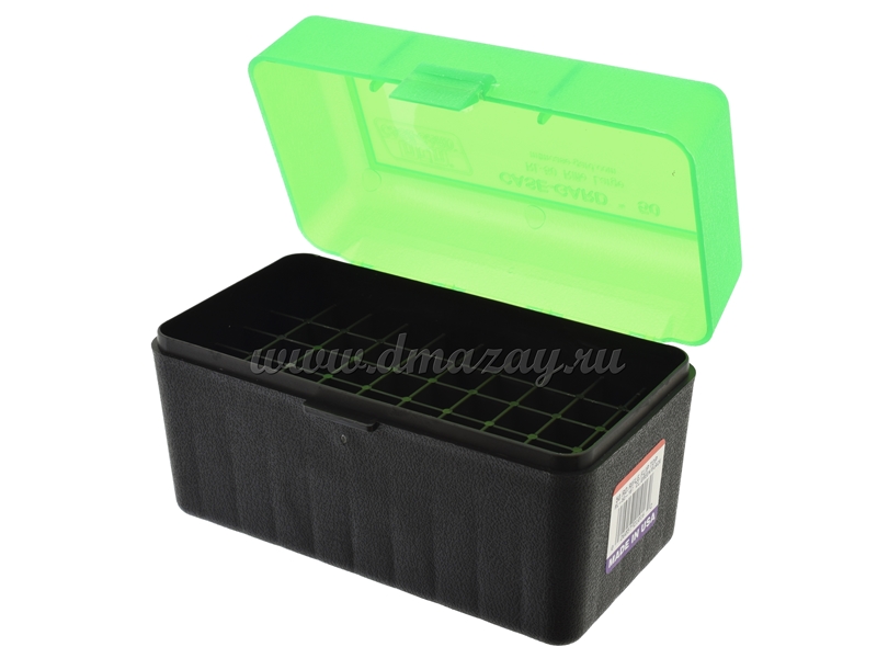 Коробка (кейс, бокс) пластиковая для патронов MTM Case-Card RL-50-16T на 50 патронов следующих калибров: .308win (7.62х51) , 7.62х54 и прочих