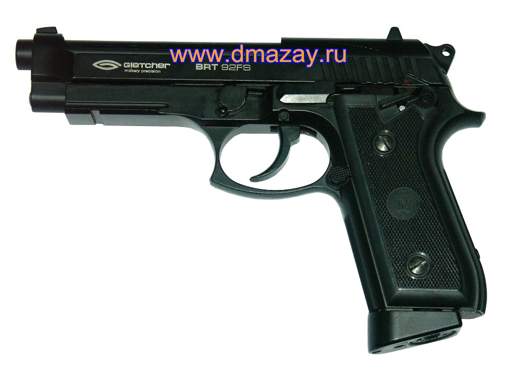 Пистолет пневматический Gletcher BRT 92FS газобаллонный Глетчер БРТ калибра 4,5 мм (.177) с подвижным затвором