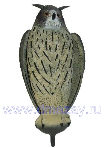 Чучело подсадное филин большой с крыльями (машущий)