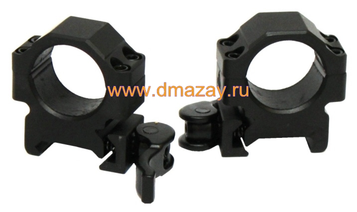    (, )    /    25,4    LEAPERS () RQ2W1104 UTG Max Strength LE Grade Quick Detach Picatinny Rings: 2PCs, 1" Diam, Lo Profile      