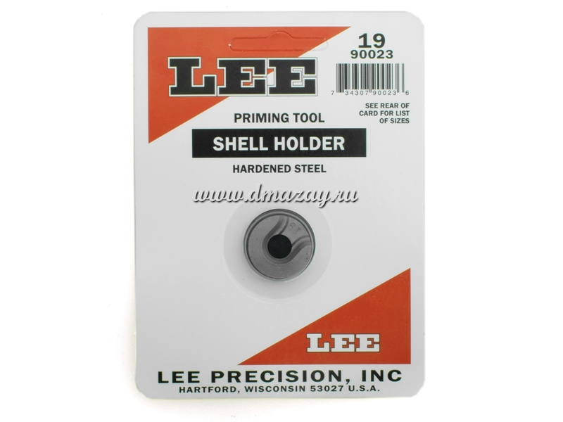 Шеллхолдер (Shell Holder) для капсюляторов  №19 Lee 90023 для калибров ПМ 9мм, 7,62х25мм ТТ, 9mm PA и других