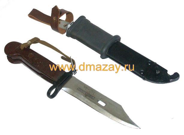 Макет массогабаритный (ММГ) штык нож автомата Калашникова АК НС АК 6Х3 Сб 01 (металлические прорезиненные ножны)