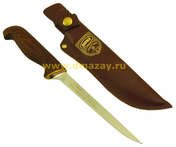 Филейный нож Rapala (Marttiini), клинок 15см шлифованная сталь, арт. PRFBL6