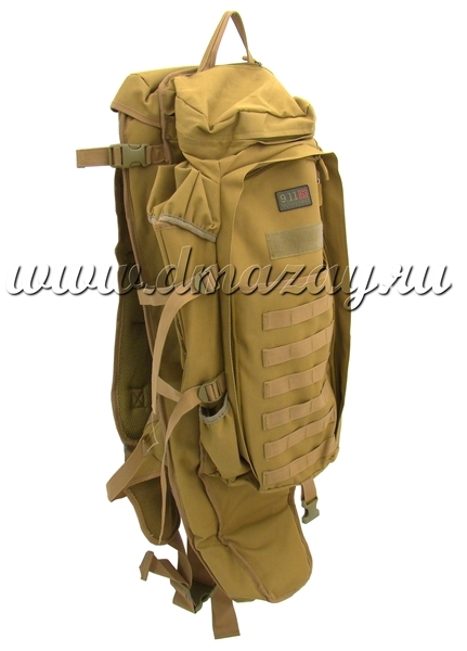 Тактический рюкзак со встроенным чехлом для переноски оружия  длиной до 115 см  -SIVI- (Сиви) 7020, непромокаемый, с поясной поддержкой, цвет Койот