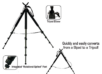 Опора для ружья Levellok BIPOD / TRIPOD МР-139 высотой 58-170 см 3 ноги. 