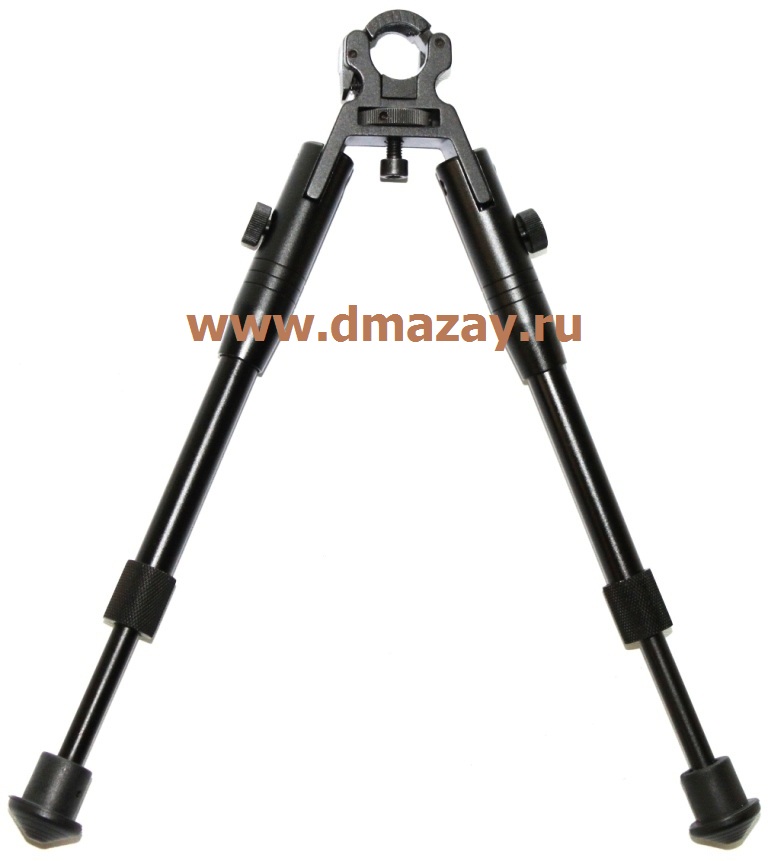 Сошки (сошка, подставка, упор) на ствол оружия 12-19 мм телескопические средние длина 23,5-29 см RETRACTABLE BIPOD цвет черный КИТАЙ RM18 (WJ11)