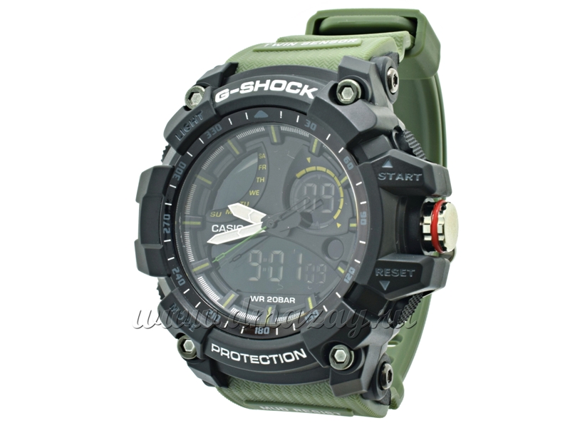 Часы в армейском стиле (реплика СASIО G-SНОСК) модель 8, цвет Олива