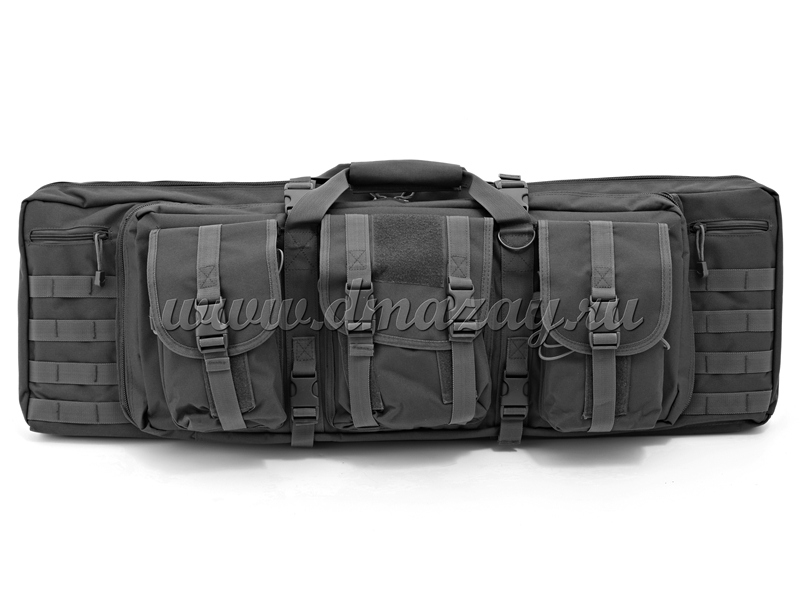 Кофр-рюкзак (чехол) для двух ружей (карабинов, винтовок) с оптикой длиной до 93см, цвет Черный