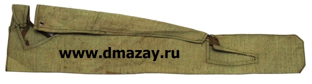 Чехол на автомат Калашникова (АК) брезент защитного цвета с карманом для магазина 76 см