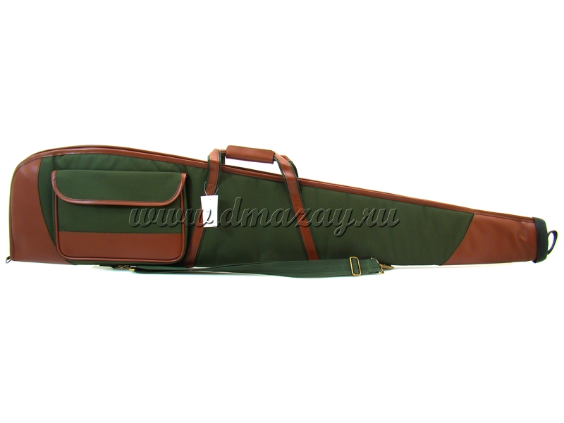 Чехол для оружия Stickhunt (Стикхант) Люкс для оружия с оптикой длиной до 125 см, SRT501-130, зеленый с коричневыми вставками