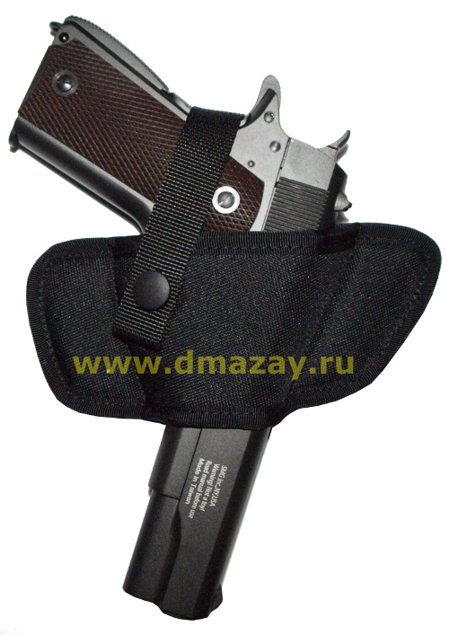 Универсальная компактная поясная кобура DASTA (Даста) для пистолетов ПМ, ИЖ-79, ГРОЗА, ХОРХЕ, Т10/12, Glock 17, CZ 78/85 и аналогов, кордура, арт.279