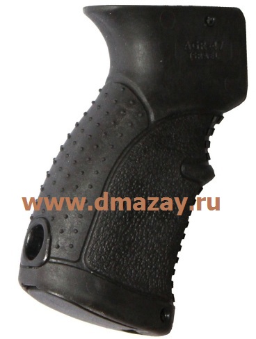 Пистолетная эргономическая нескользящая рукоятка на автоматы АК-47, AK-74, охотничьи карабины Сайга и Вепрь FAB Defense (Фаб Дефенс) AGR-47 пластиковая прорезиненная черного цвета