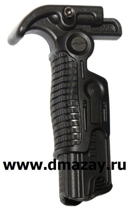 Тактическая раздвижная складывающаяся передняя рукоять переноса огня для установки на оружие с планкой Picatinny (Пикатинни) FAB Defense (Фаб Дефенс) FGGK-S пластик черного цвета