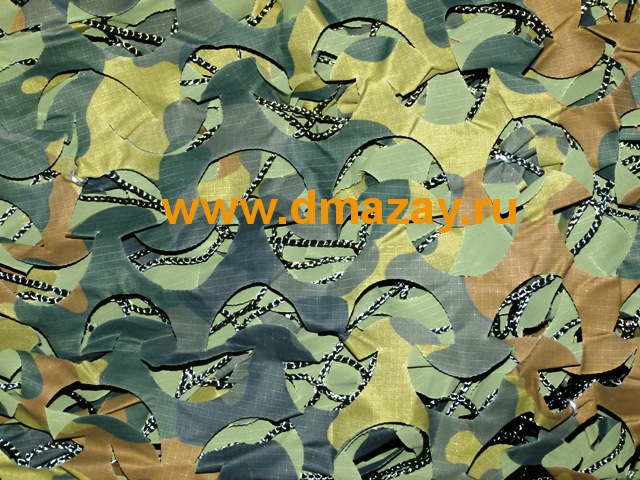 Маскировочная сеть (сетка, защитное покрытие) 1,8х3м СamoSystems FK09 3D Digital Flecktarn/ Ultra-lite ПЕЙЗАЖ «GERMANY 3D» GER-3П на СЕТЕВОЙ основе светло-зеленая/ темно-зеленая/ коричневая