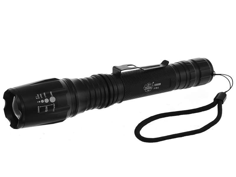 Фонарь LED ручной светодиодный тактический с 2-мя аккумуляторами P-T6-2