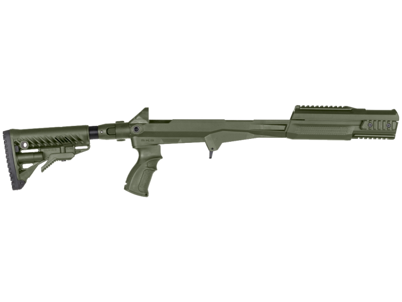 Ложе телескопическое складное для СКС (ВПО-208) Fab Defense GLR-16 SKS, цвет олива fx-m4sksg