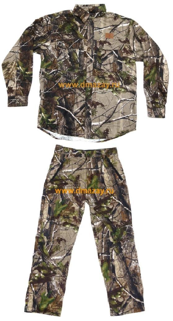 Костюм летний маскировочный брюки рубашка Game Winner коттон дубовый лес Realtree APG 3D Hardwoods