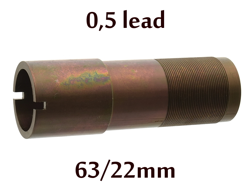 Дульная насадка (чок) 12 калибра из легированной стали на МР (ИЖ) 155, 153, 27 длина 63/22мм, сужение 0,5 lead - получок (M) (13403)
