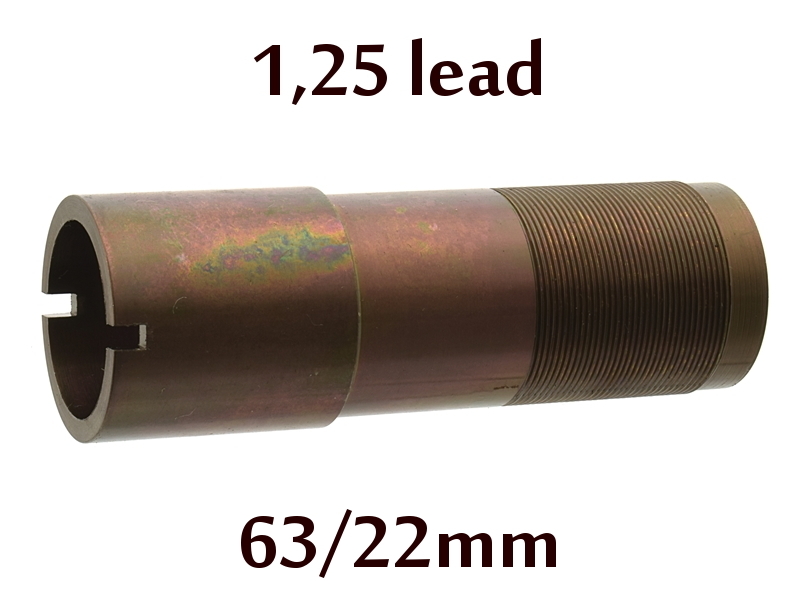 Дульная насадка (чок) 12 калибра из легированной стали на МР (ИЖ) 155, 153, 27 длина 63/22мм, сужение 1,25 lead - усиленный чок (XF) (13316)