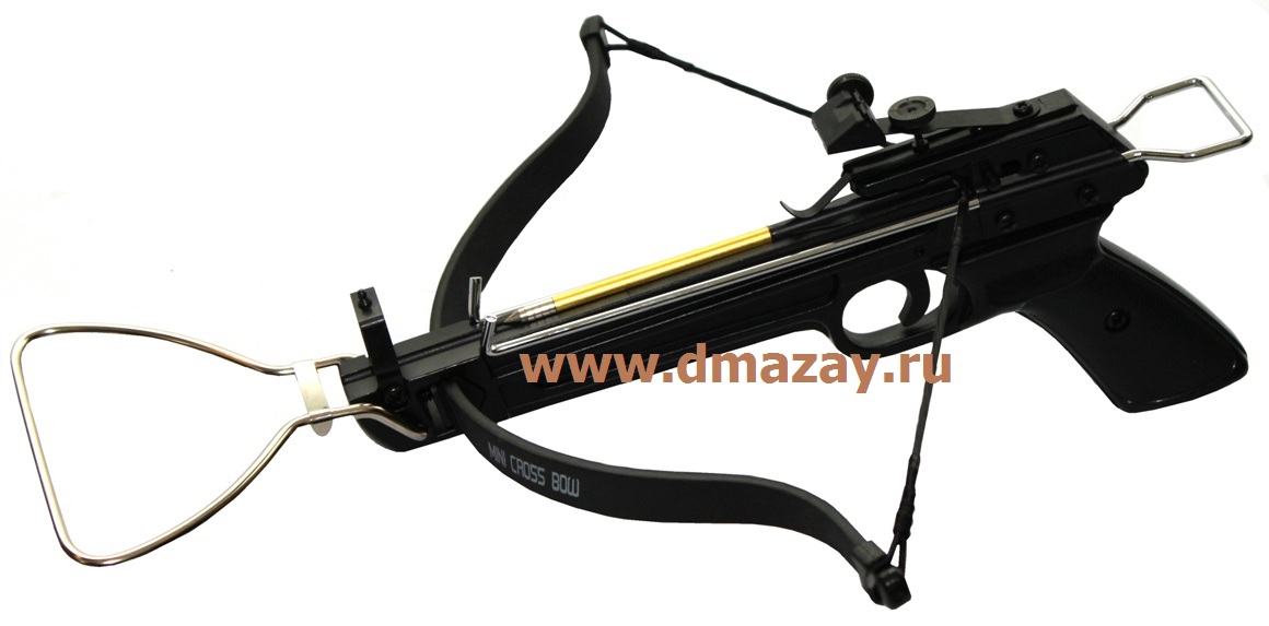 Арбалет-пистолет рекурсивный WASP с зарядным устройством Man Kung (Ман Кунг) MK-80A3, аллюминиевый, цвет черный