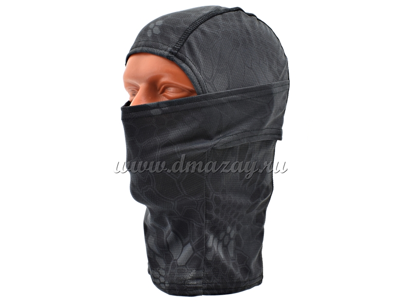 Шлем-маска (балаклава) для лица камуфлированная, цвет 1 Черный