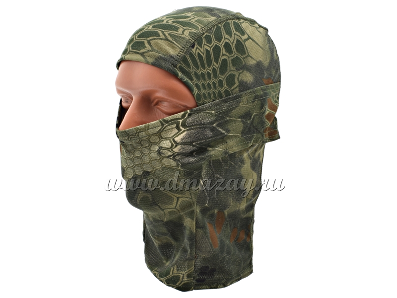 Шлем-маска (балаклава) для лица камуфлированная, цвет 3 Зеленый лес