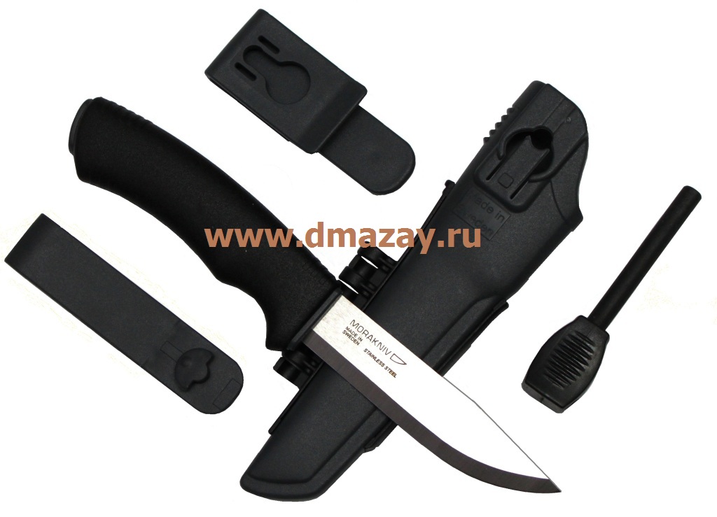 Нож туристический с встроенным точилом и огнивом MORAKNIV (Муракнив, Мора Кнайв) 11835 BushCraft Forestt Survival