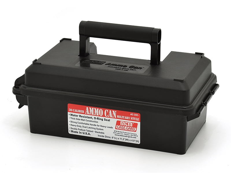 Кейс герметичный (ящик, бокс, коробка) для патронов (охотничий) MTM AC-30C-11 черного цвета