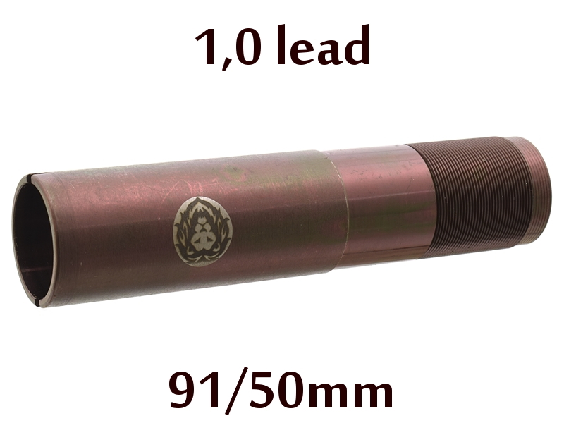Дульная насадка (чок) 12 калибра из Легированной стали на МР (ИЖ) 155, 153, 27 длина 91/50мм, сужение 1,0 lead – полный чок (F) (13413)