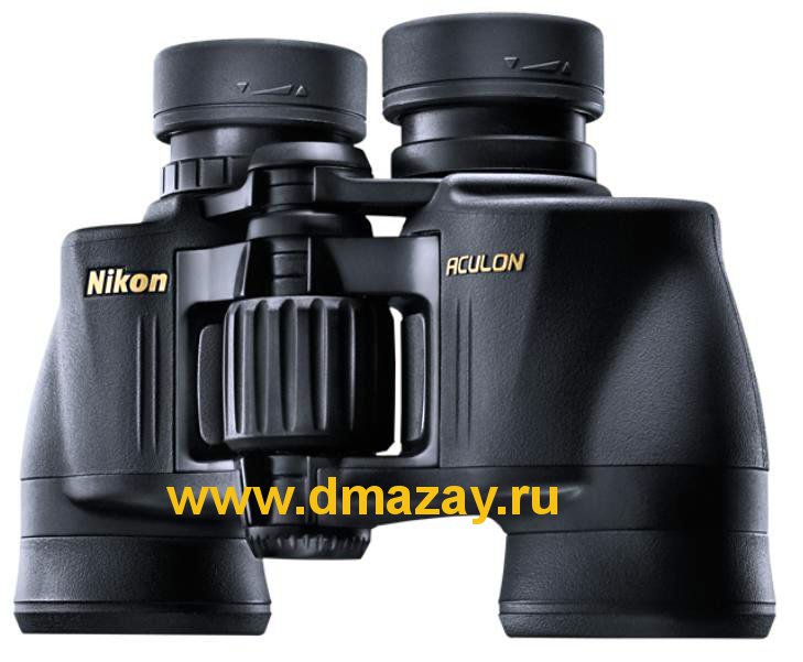 Бинокль призменный с центральной фокусировкой Nikon Aculon 7x35 A211 угол 9,3 компактный обрезиненный черный