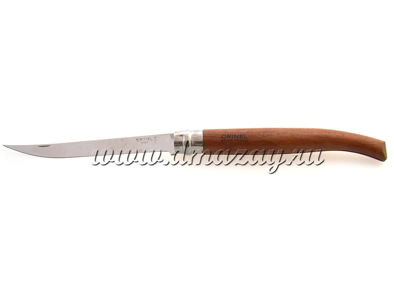 Нож филейный складной Opinel (ОПИНЕЛЬ) Effile 15 Bubinga (Бубинга - красное дерево) с длиной лезвия 15 см, арт. 243150