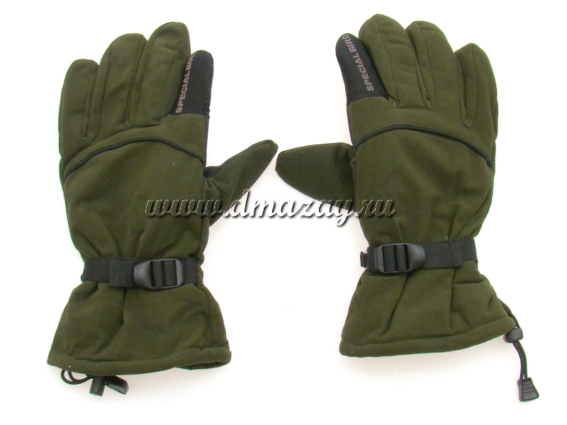 Перчатки флисовые CONDOR Super-Tex зимние, цвет Зеленый (Хаки)