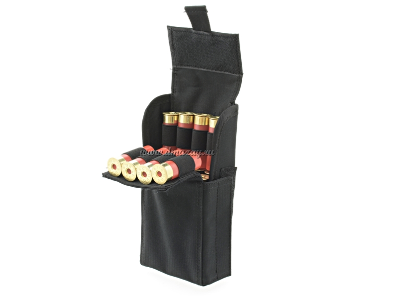 Подсумок с системой MOLLE (МОЛЛЕ) на 24 патрона 12 калибра, цвет Черный