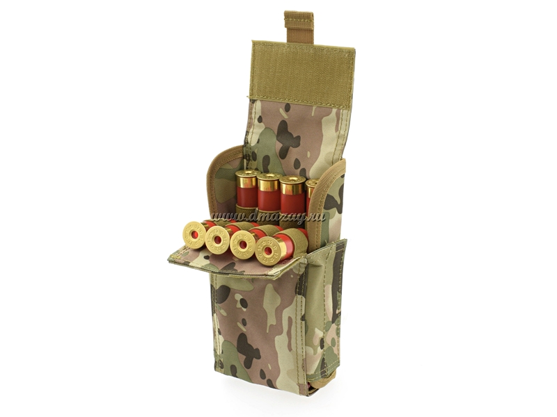 Подсумок с системой MOLLE (МОЛЛЕ) на 24 патрона 12 калибра, цвет Камуфляж