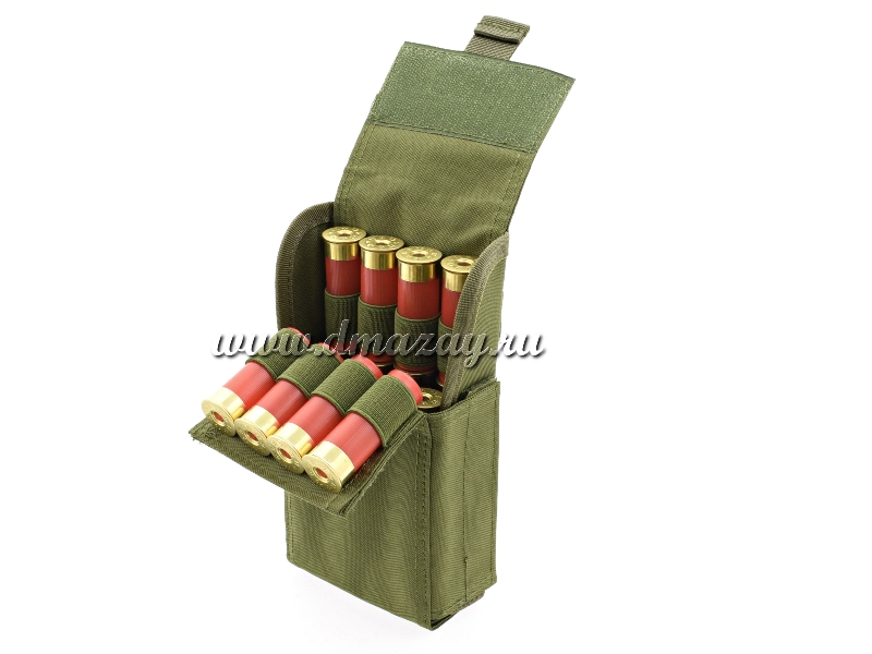 Подсумок с системой MOLLE (МОЛЛЕ) на 24 патрона 12 калибра, цвет Олива