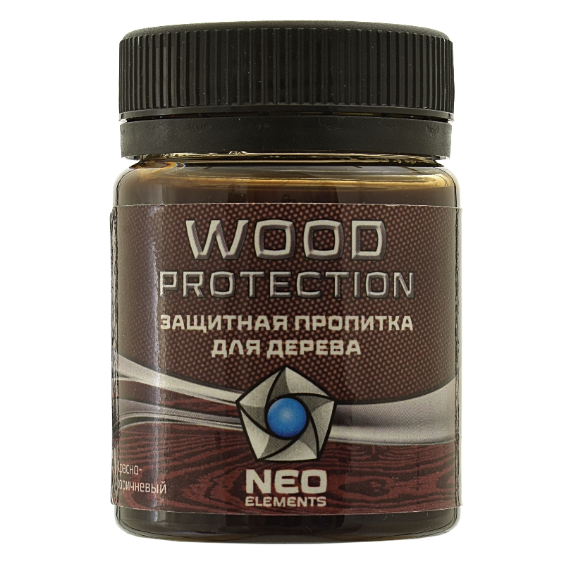 Пропитка для дерева Wood Protection 50мл красно-коричневая