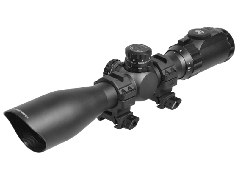 Оптический прицел Leapers-UTG (Липерс) серия «Accushot Tactical» 1.5-6x44, труба 30мм, подсветка 36 цветов, кольца в комплекте, арт. SCP3-U156IEW  .