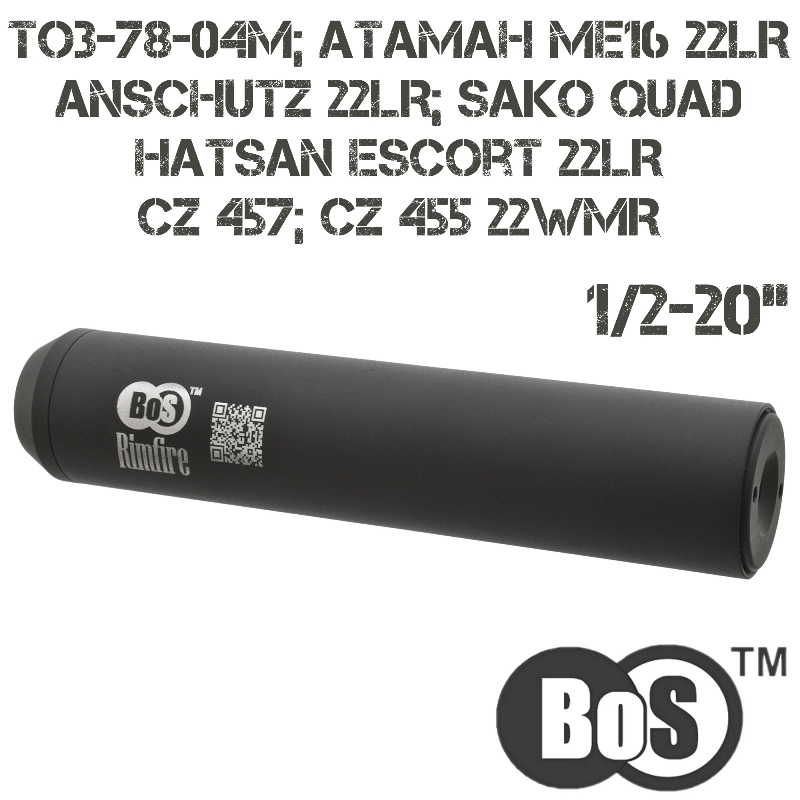  (,   ) BoS Rimfire cal.22  -78-04,  16, Anschutz 22LR, Sako Quad, Hatsan Escort,  1/2"-20 UNF