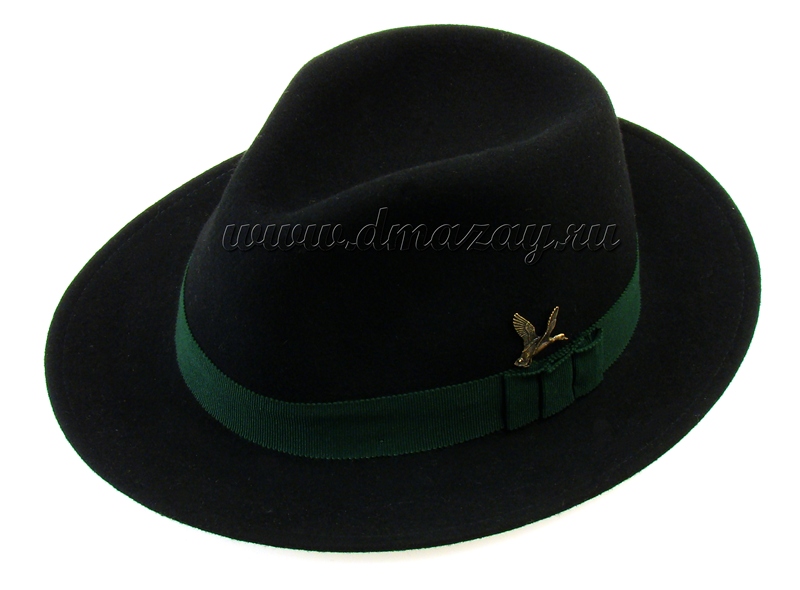 Фетровая шляпа широкополая WERRA HUNTING 0929 ARAMIS из шерстяного войлока черного цвета, Чехия.