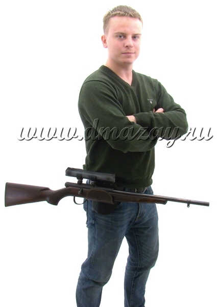 Упор для оружия на пояс (поясной оружейный крюк) VEKTOR (Вектор) GUN REST mini (малый), из натуральной кожи