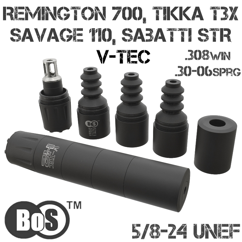  (,   ) BoS V-Tec  Remington 700, Savage 110, Tikka T3x, Sako S20, Sauer 100, Sabatti STR,  5/8-24 UNEF