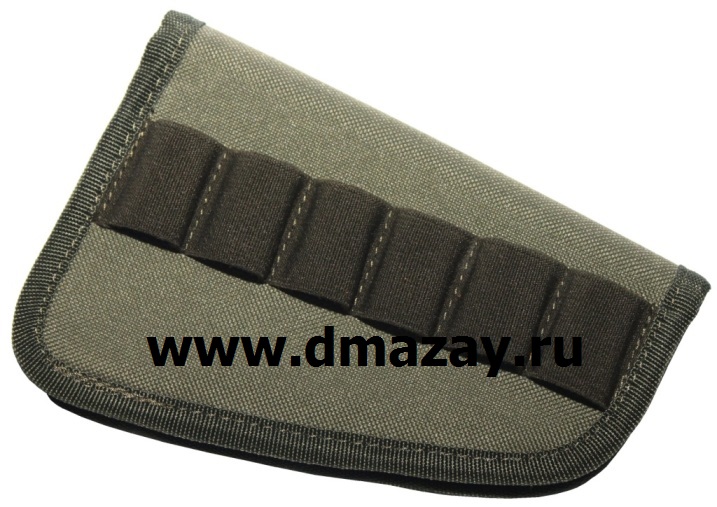 Патронташ на приклад (подсумок, наприкладник, муфта) открытый универсальный под патроны 12, 16 и 20 калибров VEKTOR (ВЕКТОР) П-61 (П61) синтетическая ткань (типа кордура)