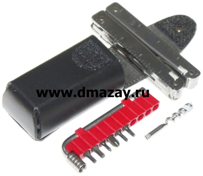 Мультиинструмент (инструмент, мультитул) VICTORINOX AG (ВИКТОРИНОКС) SWISS TOOL 3.0338.L (38 функций) в кожаном чехле и дополнительным набором насадок
