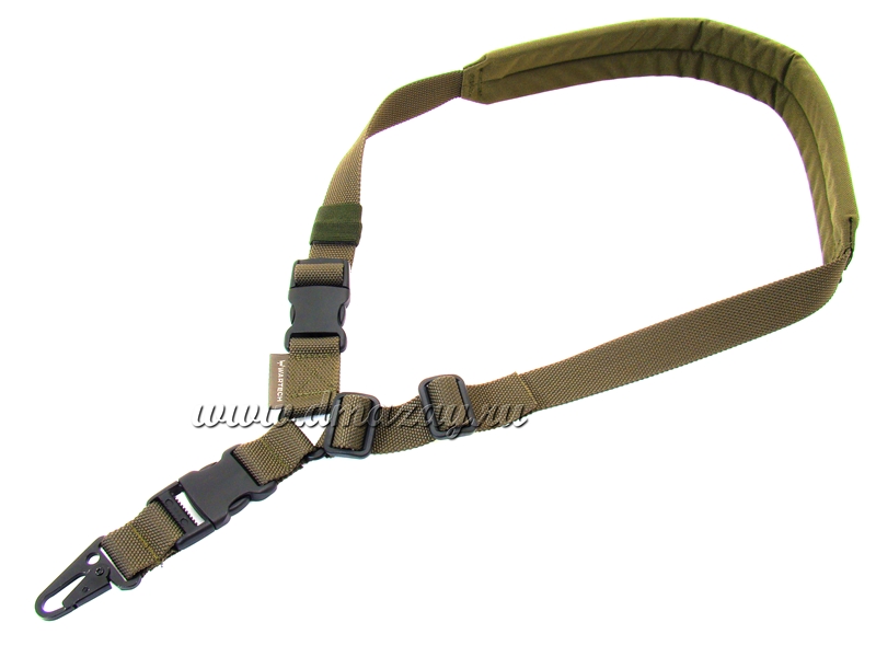 Ремень тактический одноточечный Wartech TS-105-OD, с защелкой-фастексом для сброса оружия и мягкой плечевой накладкой, ОЛИВА